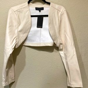 Eloquii faux leather shrug size 18